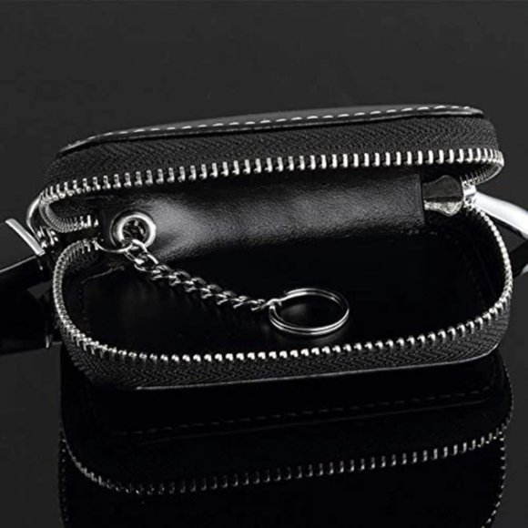 Multi Brand Black FIAT Leather Key Cover #976 - Picture 3 of 8